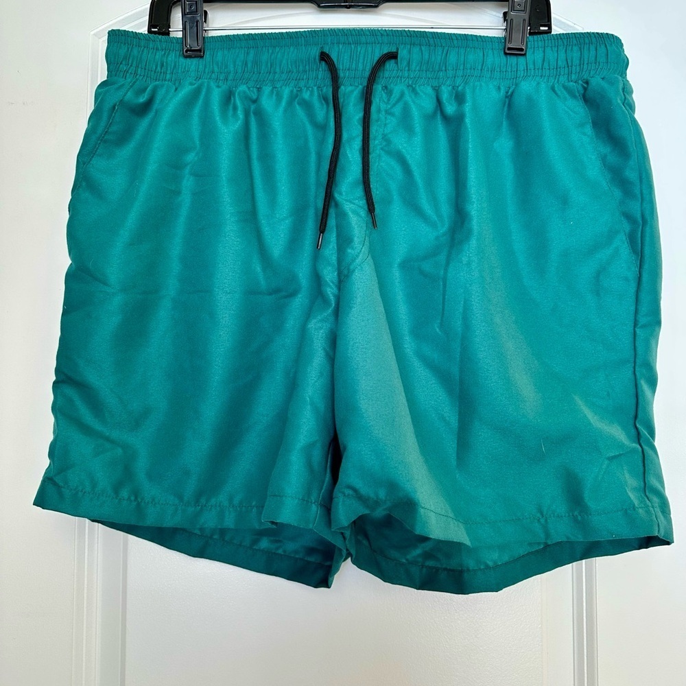 Men’s Swim Trunks Bundle XL 17” Red & Teal NWOT 2-Pair Set - Picture 2 of 8